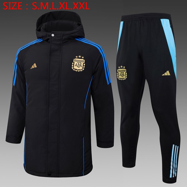 Abrigo Argentina Conjunto Completo 2024-2025 Negro 3